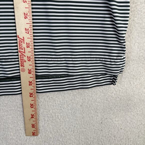 FootJoy Polo Shirt Mens Large Black White Stripes Collared Performance Stretch - Picture 7 of 15